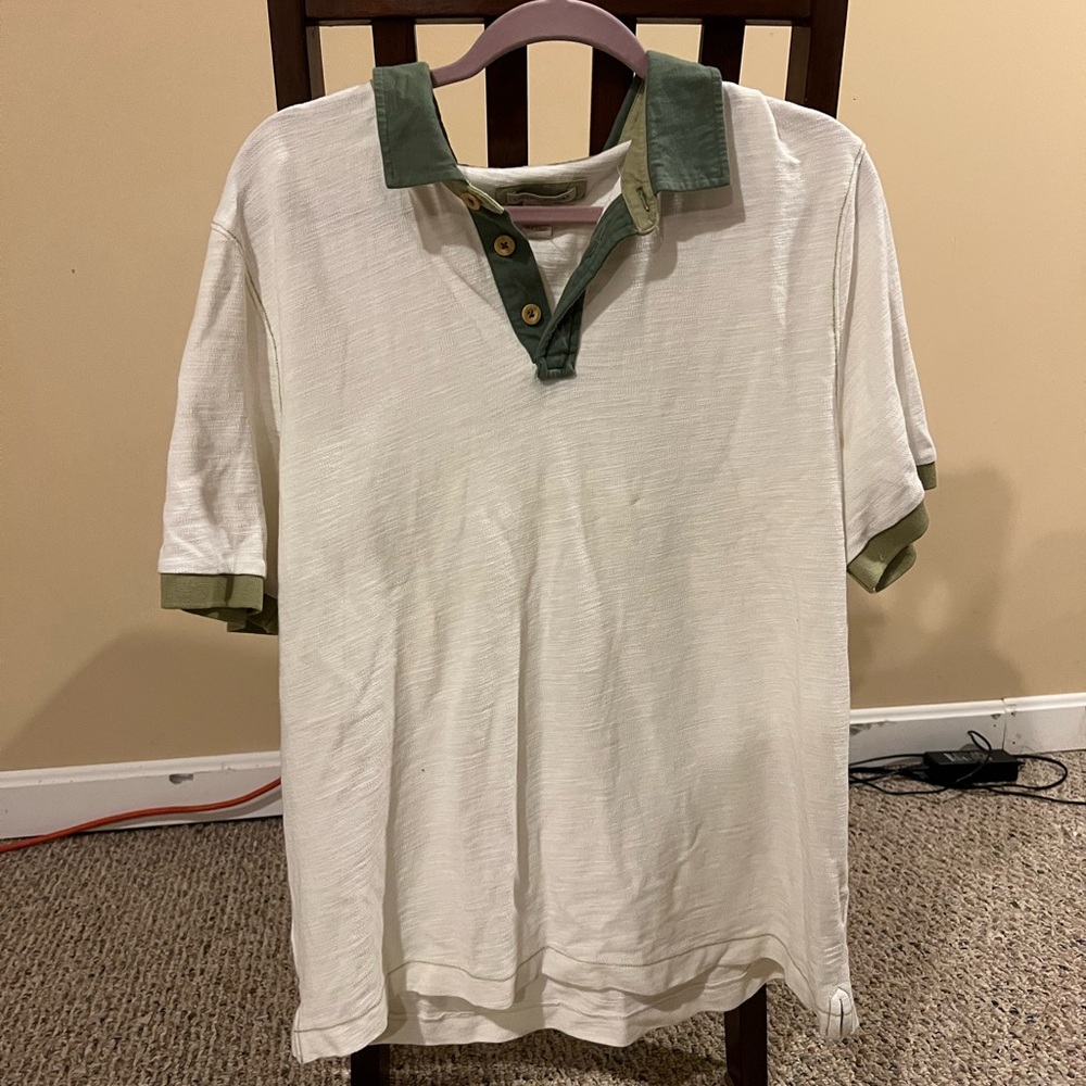 Carbon2Cobalt White and Green Polo